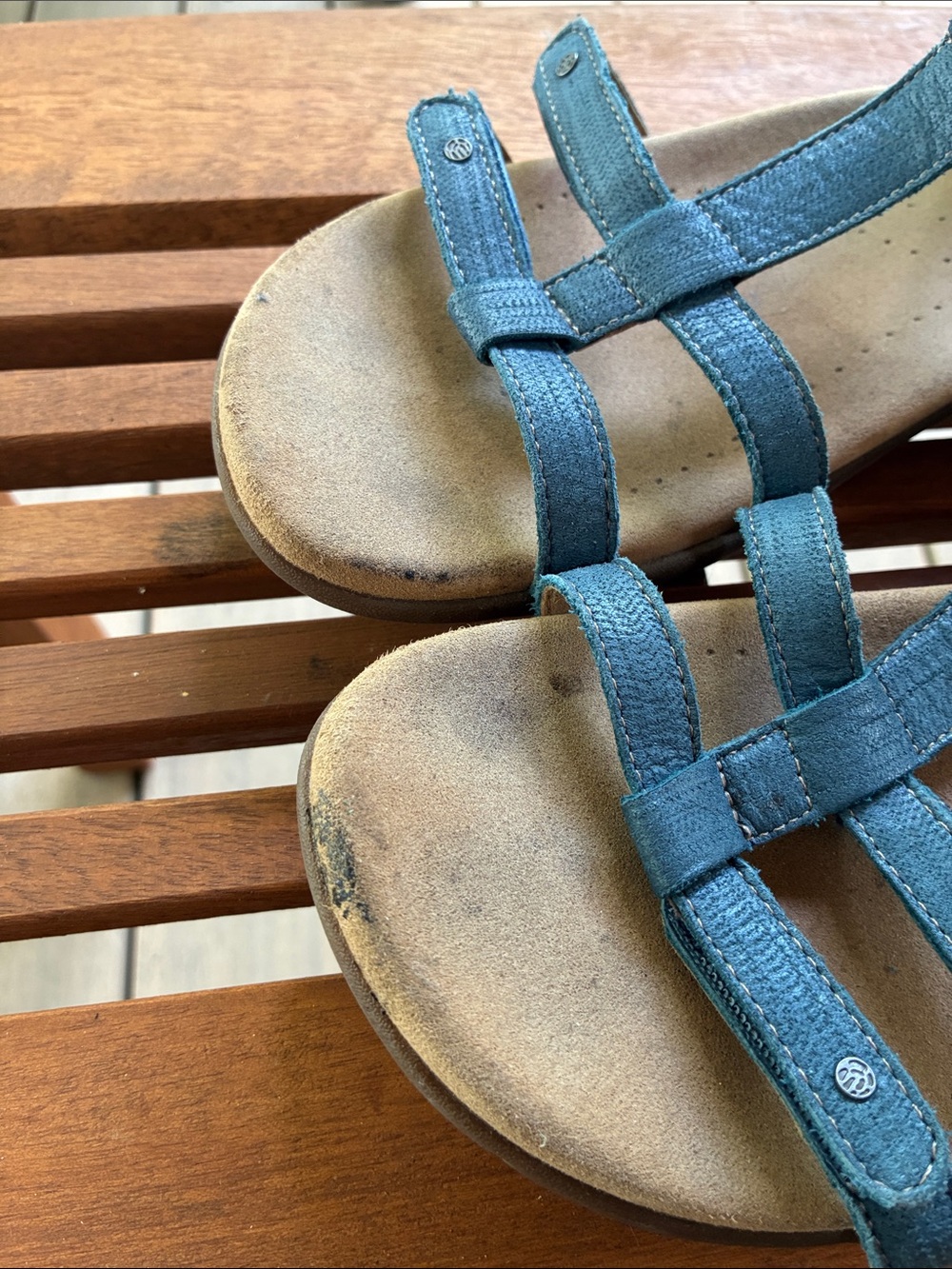 Taos Trophy sandals in blue leather - Picture 6 of 7